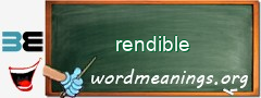 WordMeaning blackboard for rendible